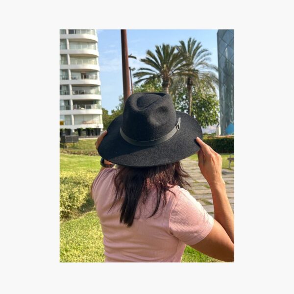 Sombrero de baby alpaca negro - Imagen 2