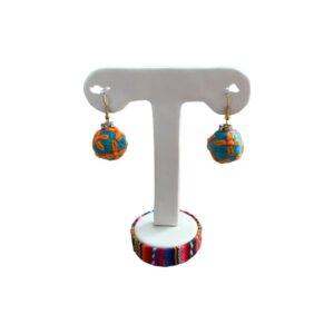 Hand embroidered felt earrings