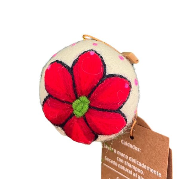 Large embroidered felt sphere