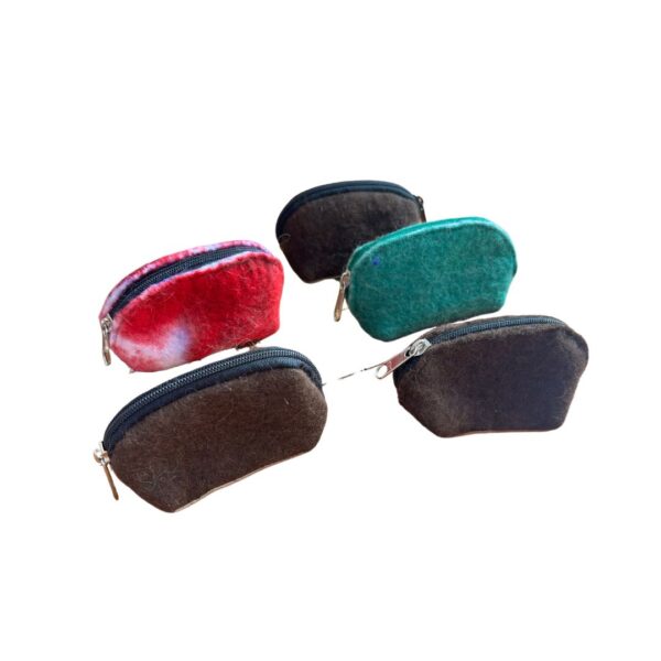 Felt coin purse in full colors