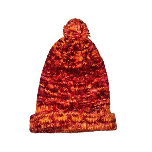 Bonnet en fil d'alpaga pour adultes, tons orange