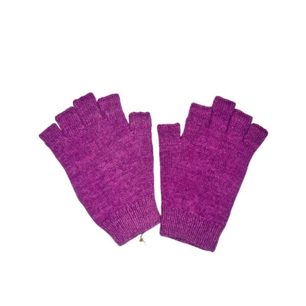Moufles en fil d'alpaga adulte violet
